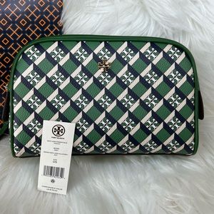 Tori Burch Geo Logo Pouch